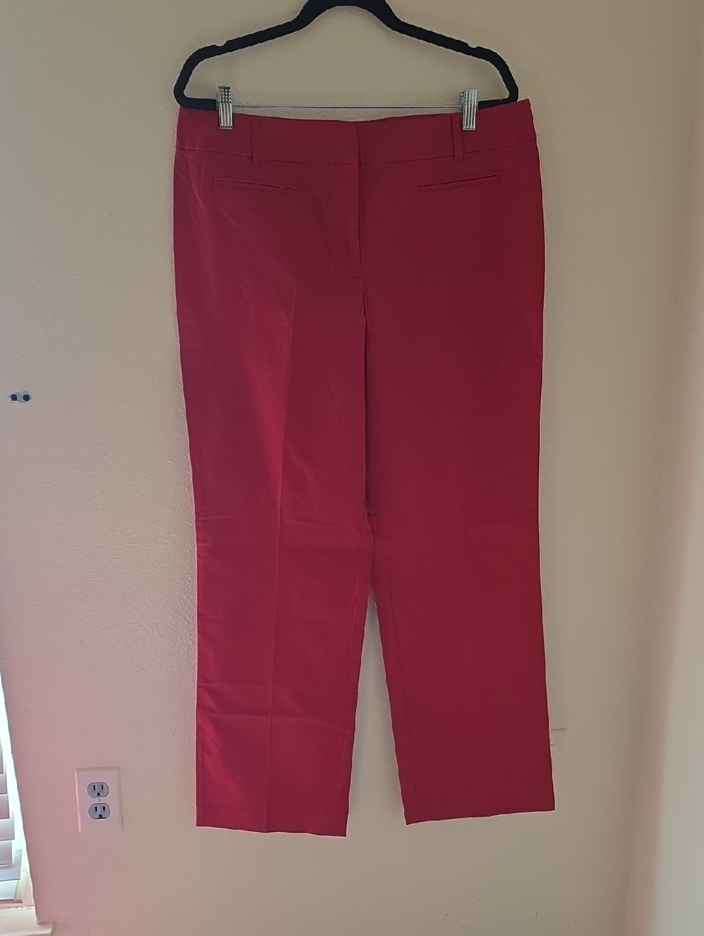 Talbots Red Straight-Leg Dress Trousers